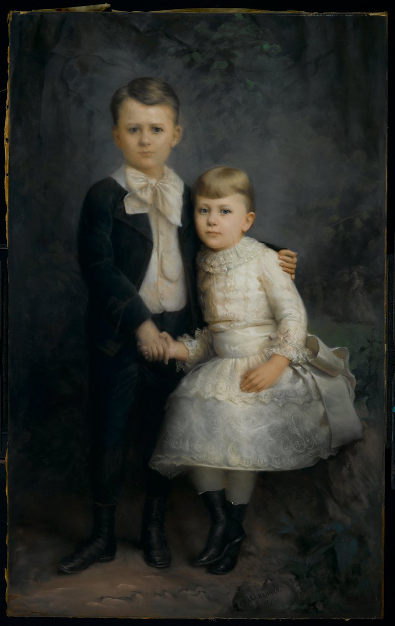Porträtt av två barn, 1891 av George Gerhard