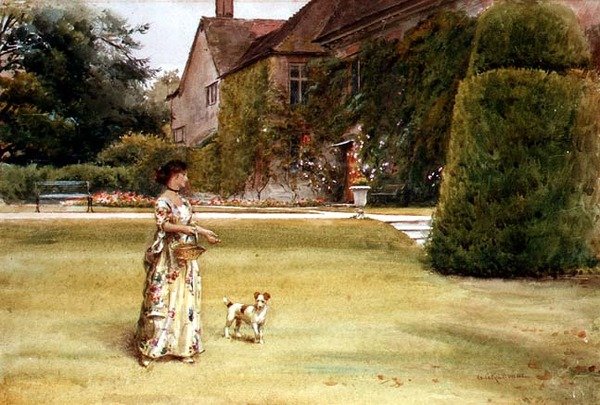 På gräsmattan av George Goodwin Kilburne
