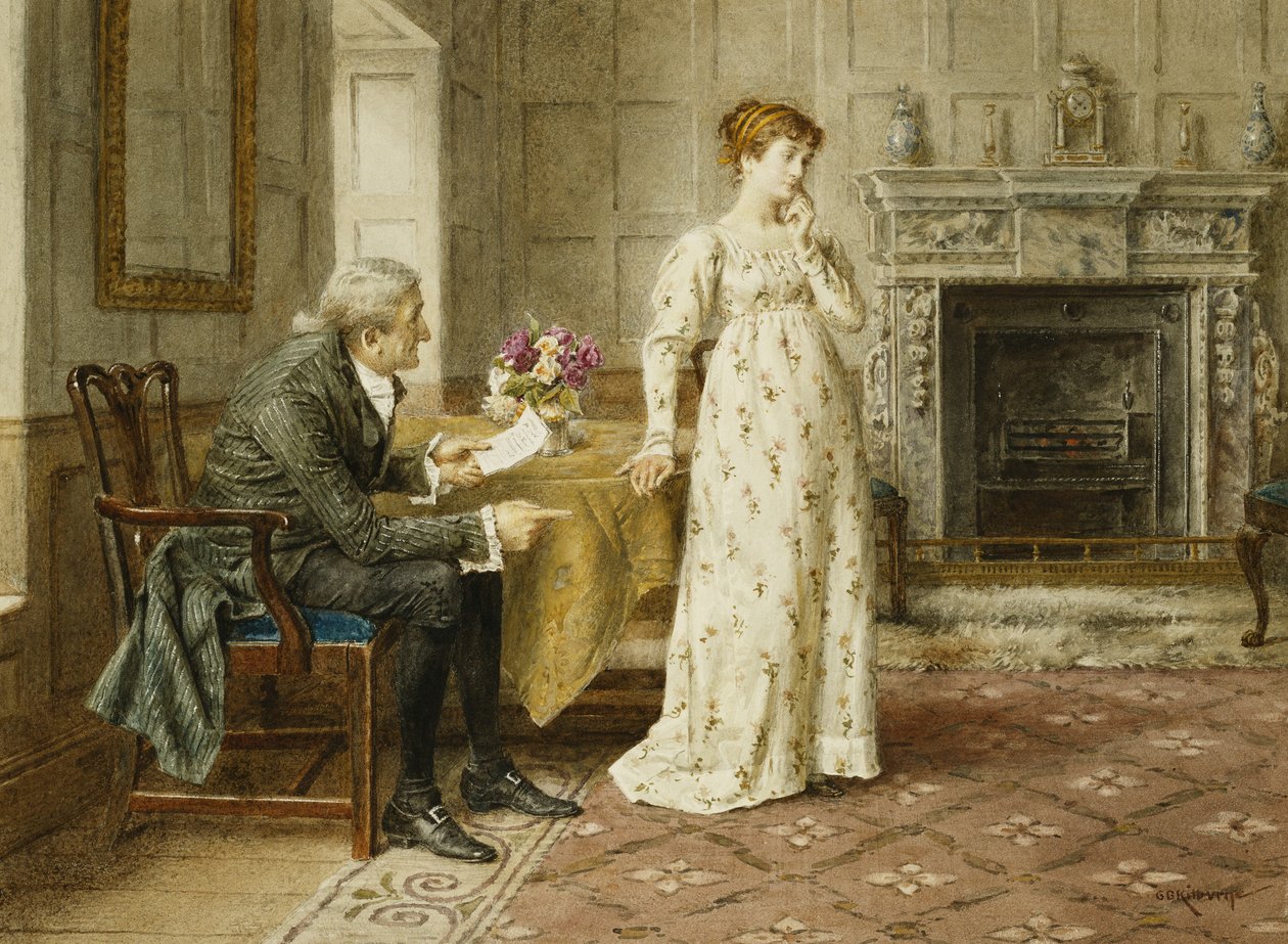 Några faderliga råd, av George Goodwin Kilburne
