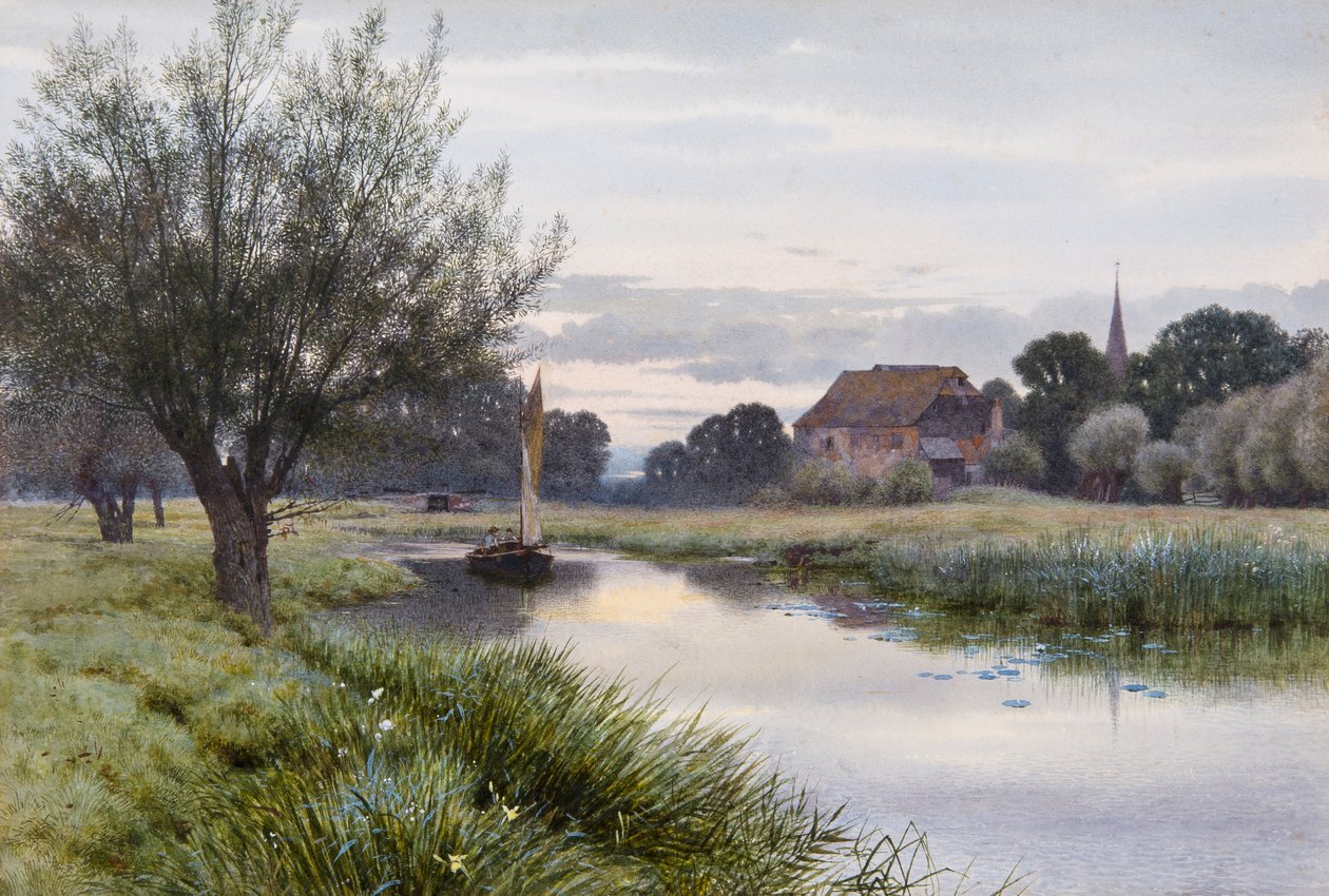 Segling på Ouse vid Houghton av George Gordon Fraser
