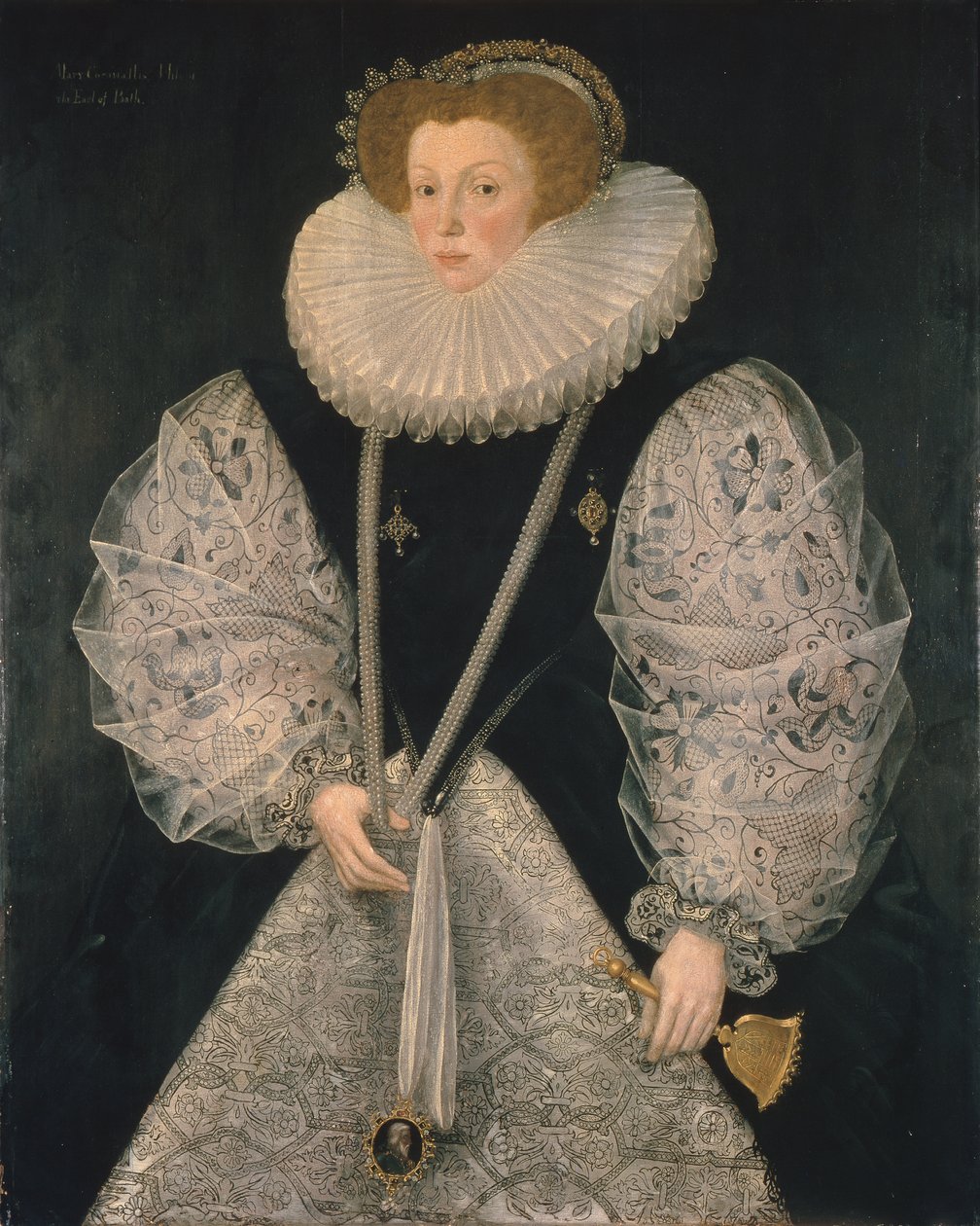Mary Cornwallis, ca 1580-85 (olja på panel) av George Gower