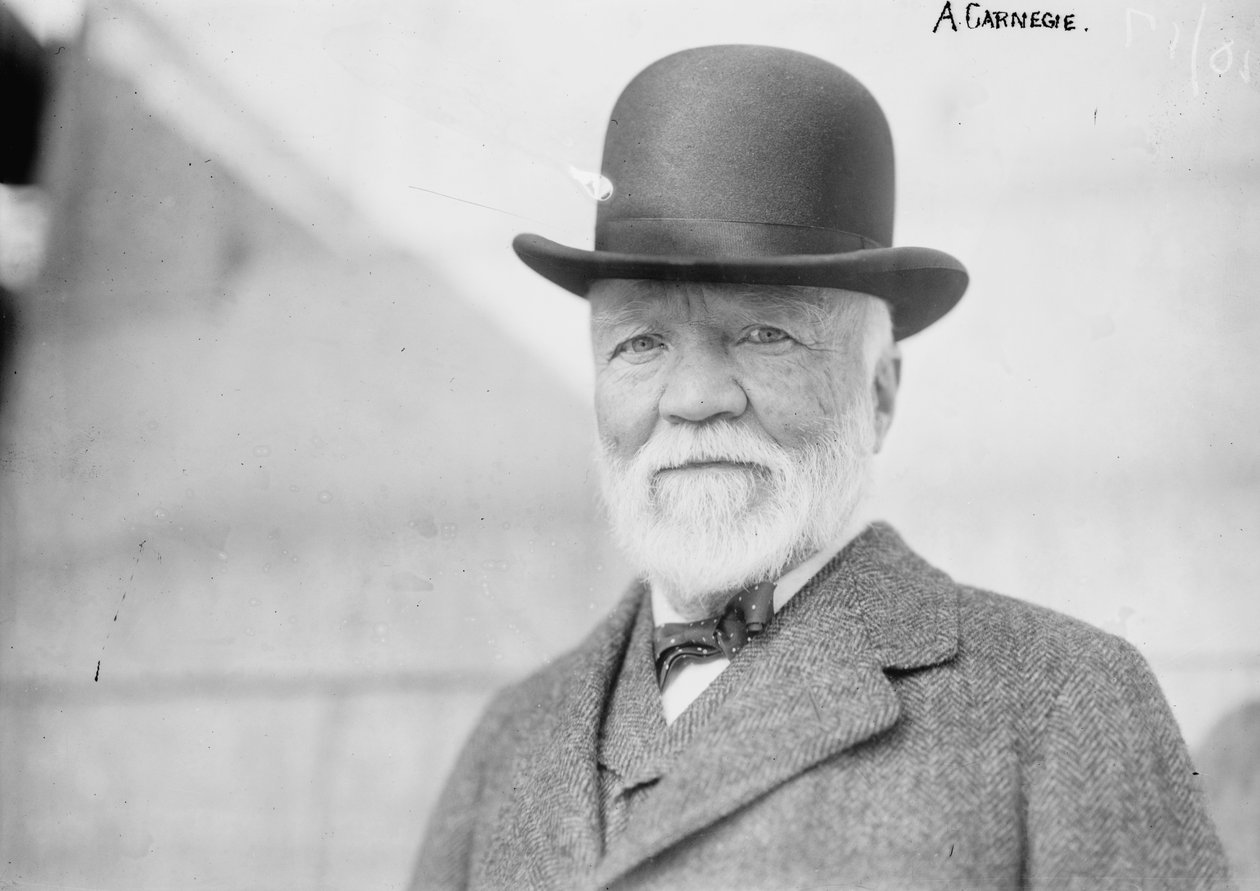 Andrew Carnegie i New York när han återvände från Europa av George Grantham   Bain News Service Bain