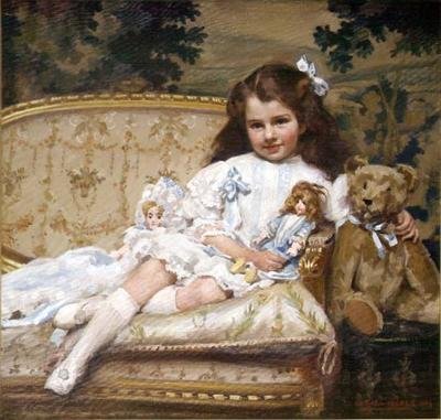 Porträtt av Marjorie Cohen, 5 år av George Hall Neale