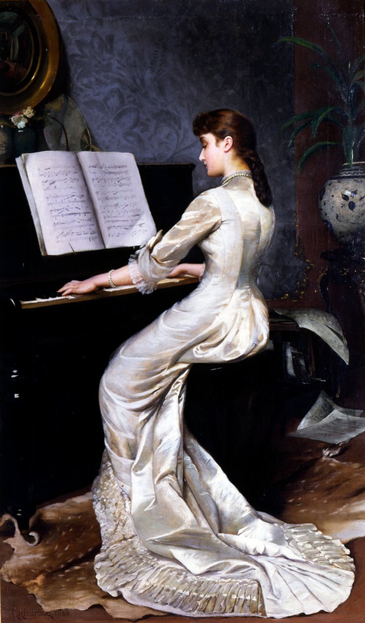Sång utan ord, Piano Player, 1880 av George Hamilton Barrable