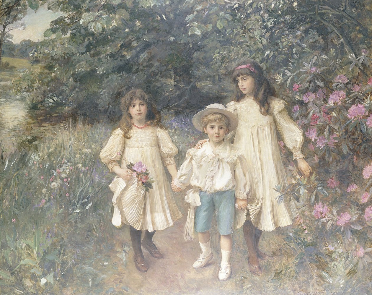 Meriel, Cynthia och George (Perkins) av George Harcourt