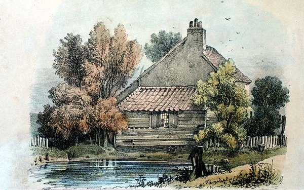 På Shepherds Bush, Middlesex, pub. 1831 av S & J Fuller (lito) av George Harley