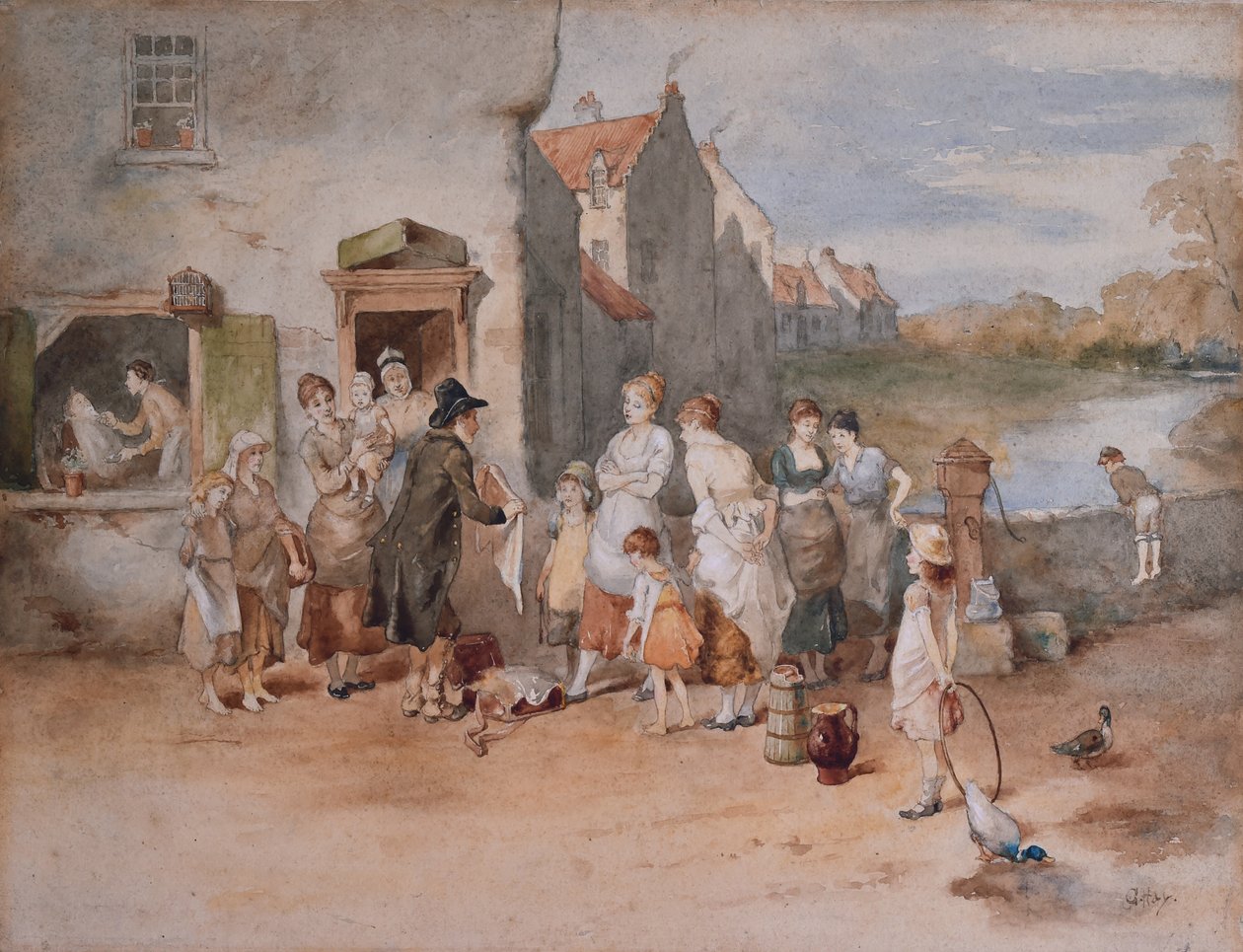 Säljer sina varor (wc på papper) av George Hay