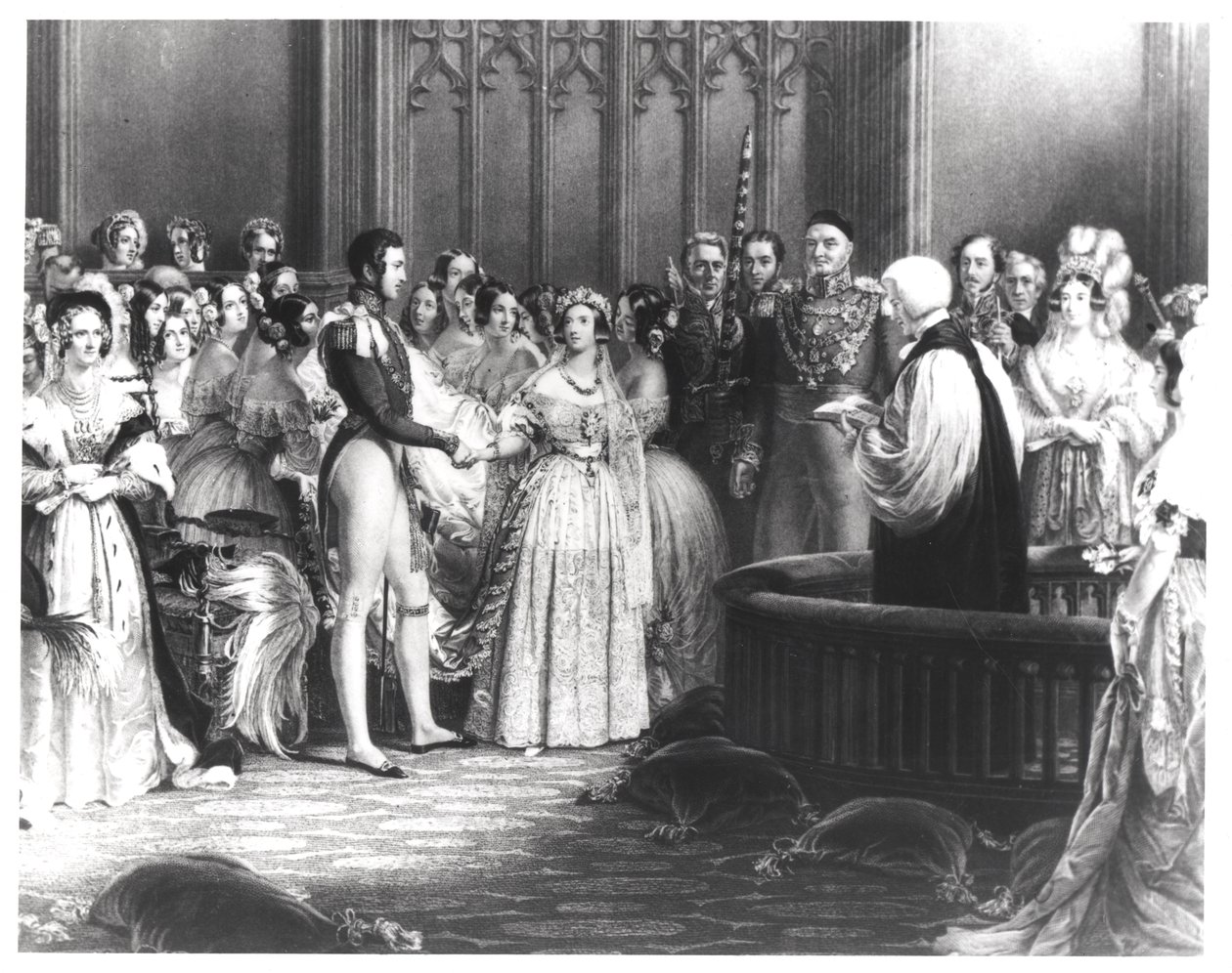 Giftermål mellan drottning Victoria (1819-1901) och prins Albert (1819-61) vid St. James