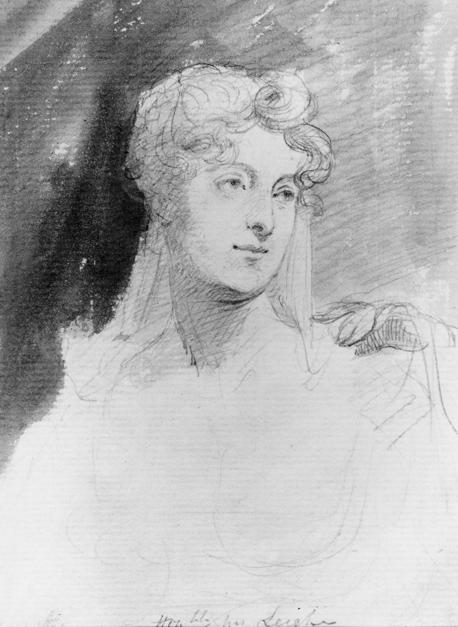 Porträtt av Hon. Augusta Leigh av George Hayter