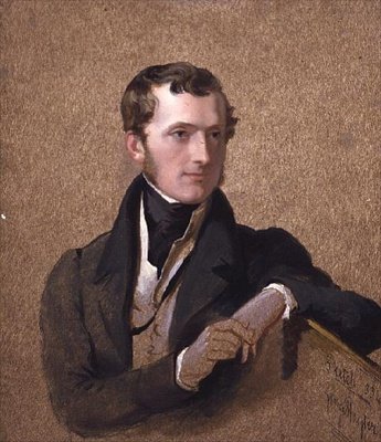 Porträtt av Viscount Mahon (1805-75) senare femte Earl Stanhope av George Hayter