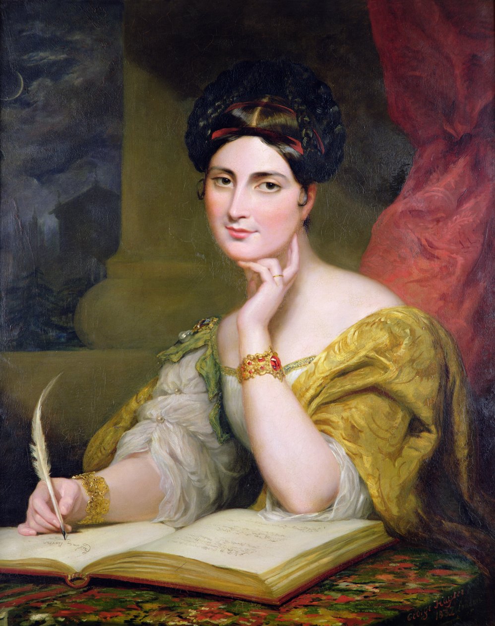 Porträtt av Hon. Mrs Caroline Norton av George Hayter