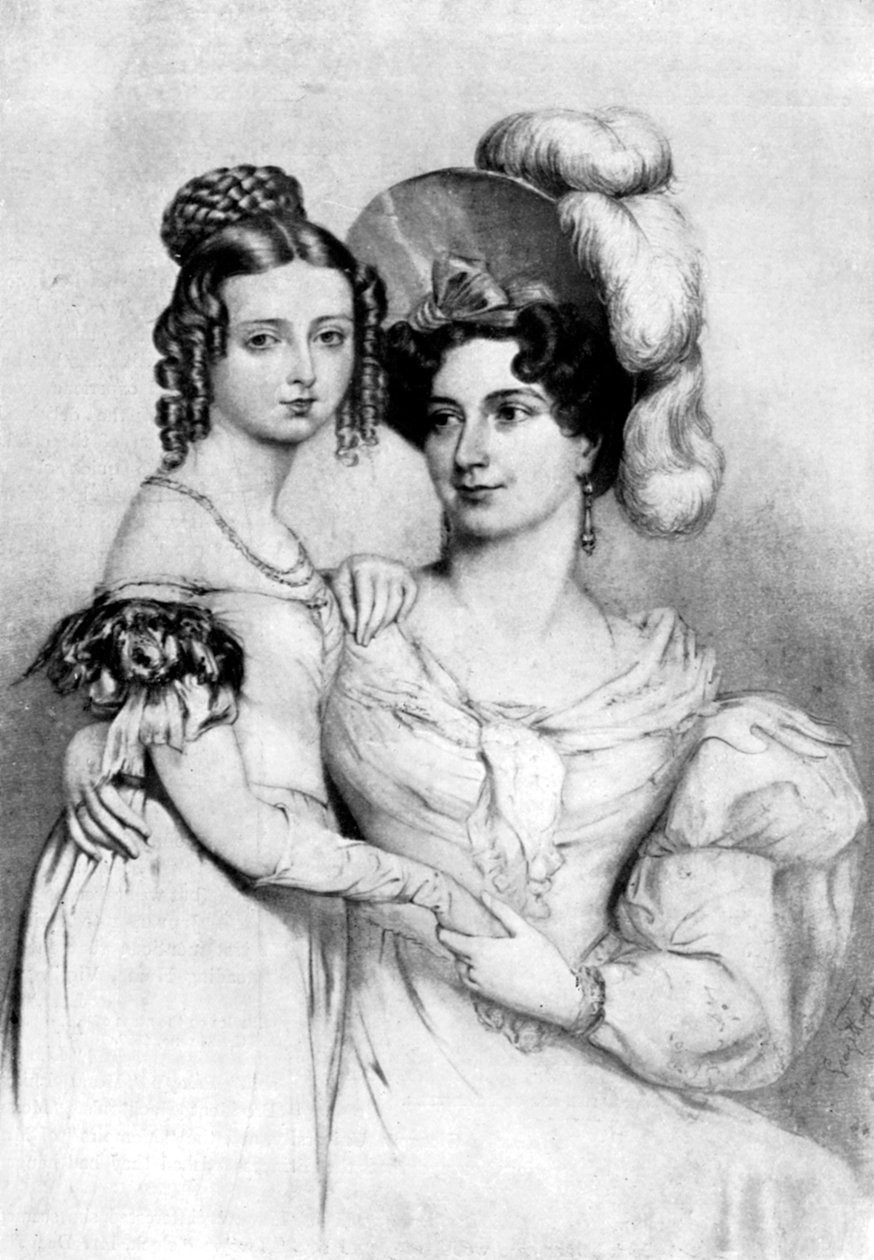 Prinsessan Victoria och hennes mor 1834, 1901. av George Hayter