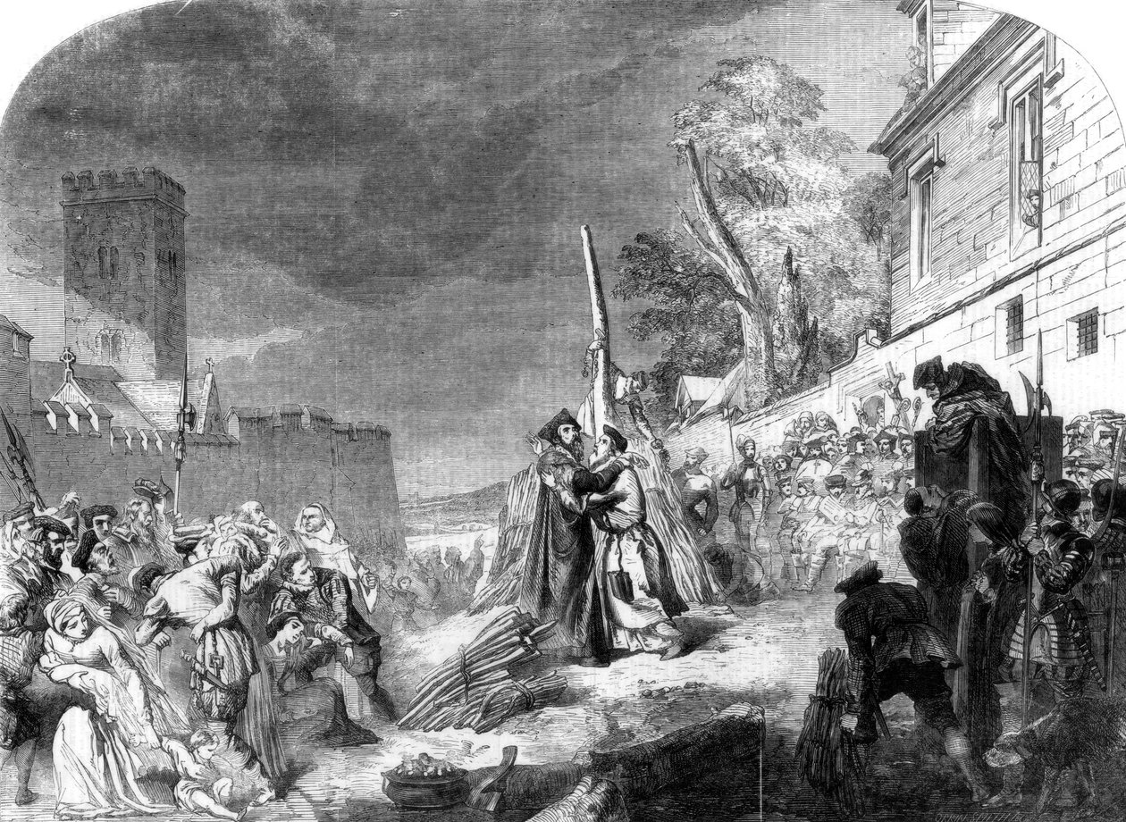 Ridley och Latimers martyrskap, Oxford, 1856. av George Hayter