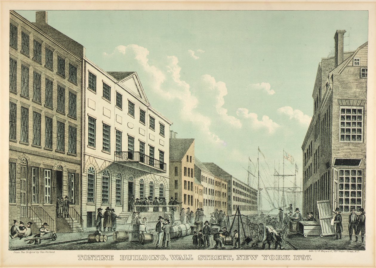Tontine Building, Wall Street, N.Y., 1797 av George Hayward