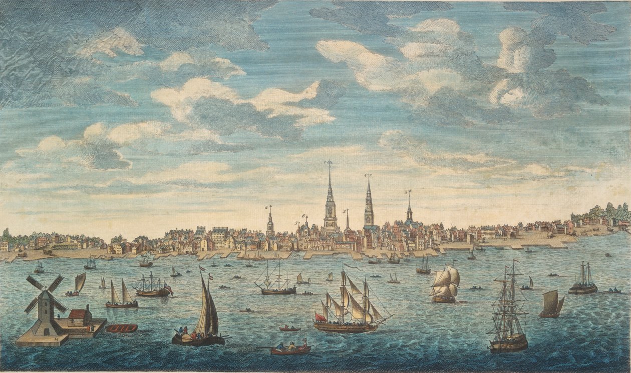 En östlig utsikt över staden Philadelphia, i provinsen Pennsylvania, i Nordamerika: tagen från Jersey Shore av George Heap