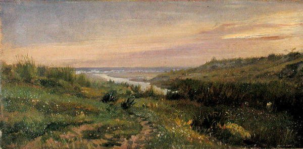 Anzio (olja på papper på kort) av George Heming Mason