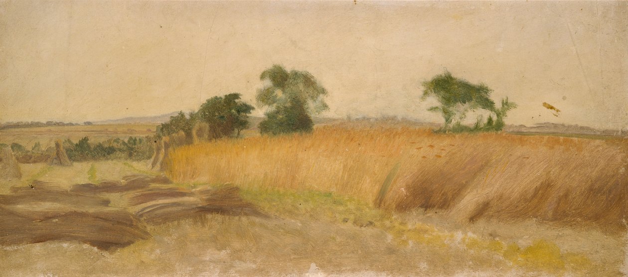 Studie av ett majsfält, mitten av 1800-talet av George Heming Mason