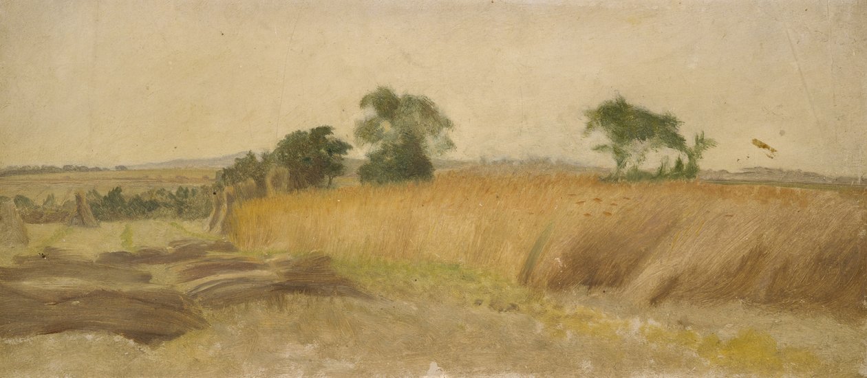 Studie av ett majsfält av George Hemming Mason