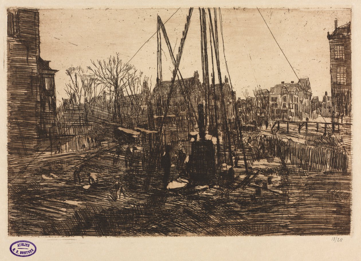 Byggplats, Amsterdam av George Hendrik Breitner