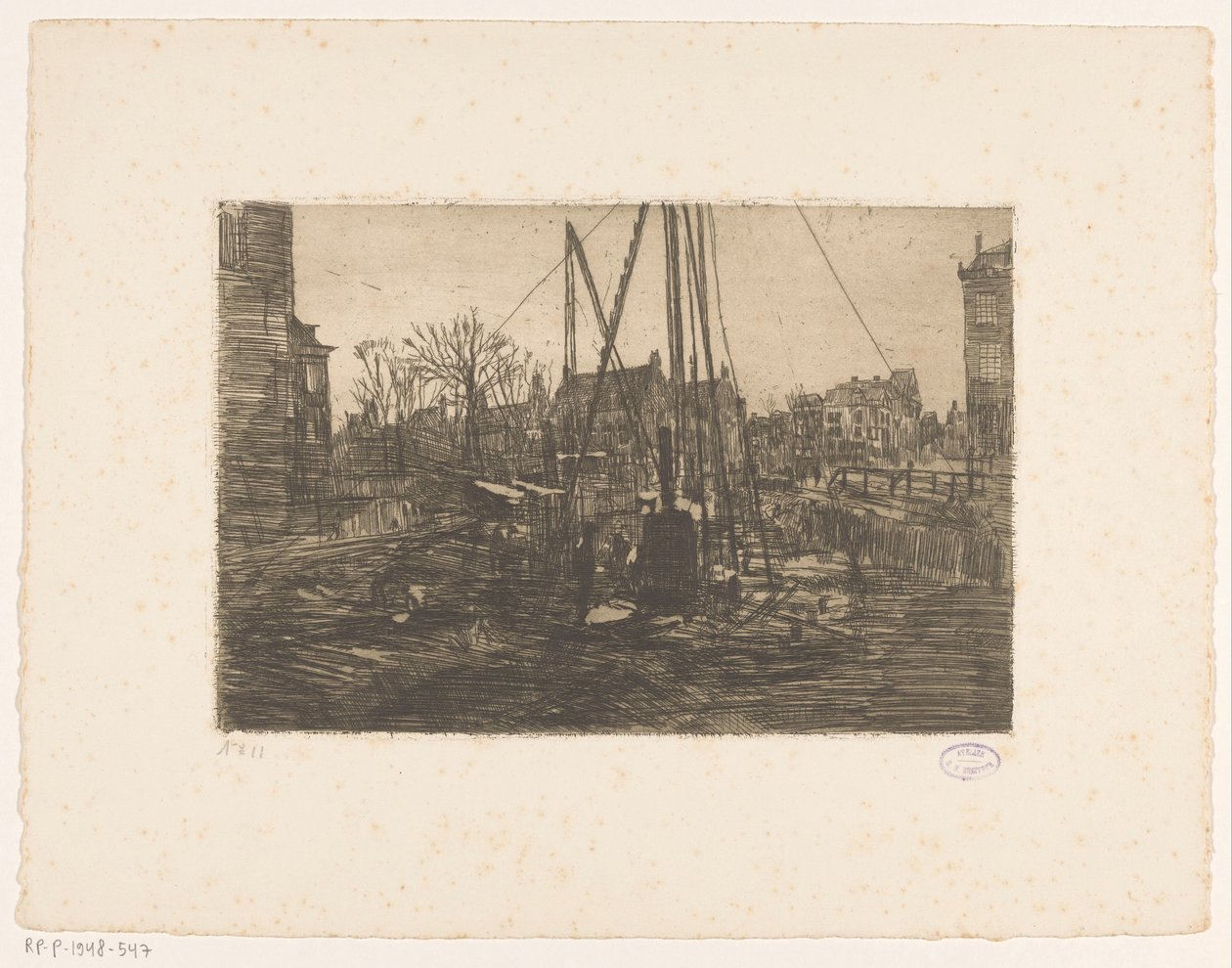 Pålarbete i Raadhuisstraat i Amsterdam av George Hendrik Breitner