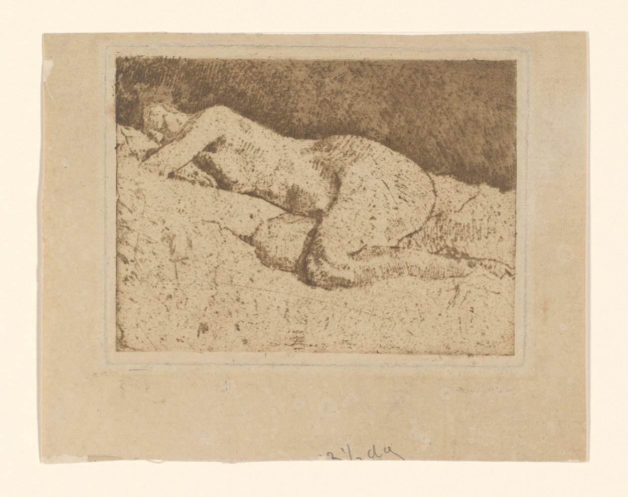 Liggande Kvinna Naken av George Hendrik Breitner