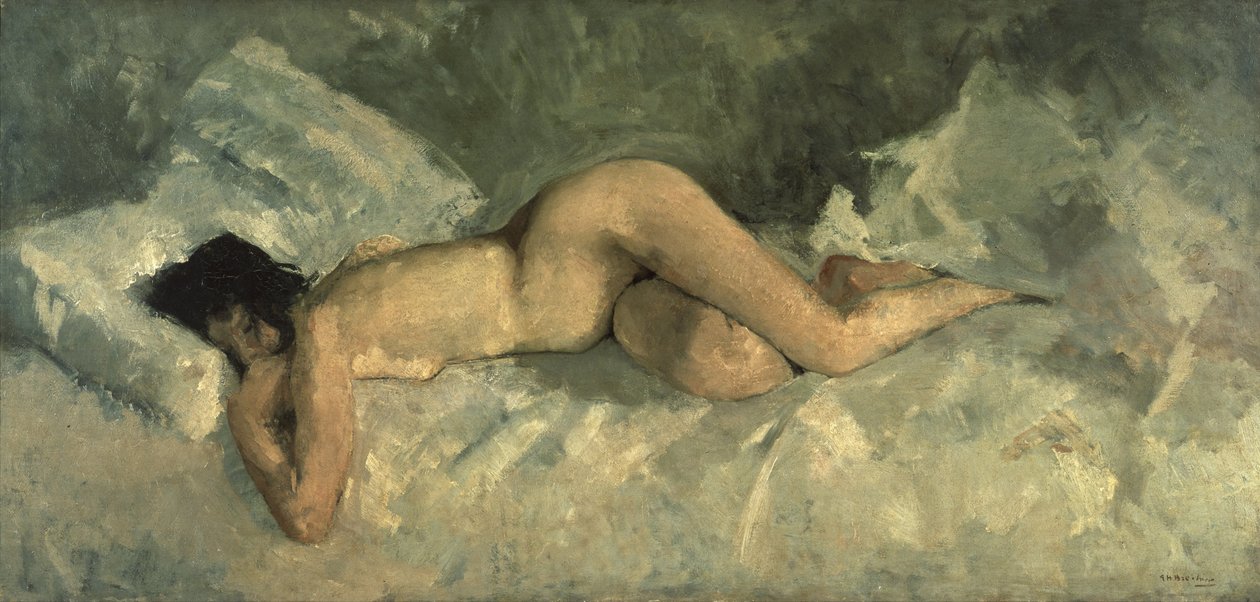 Liggande naken, ca 1887 av George Hendrik Breitner