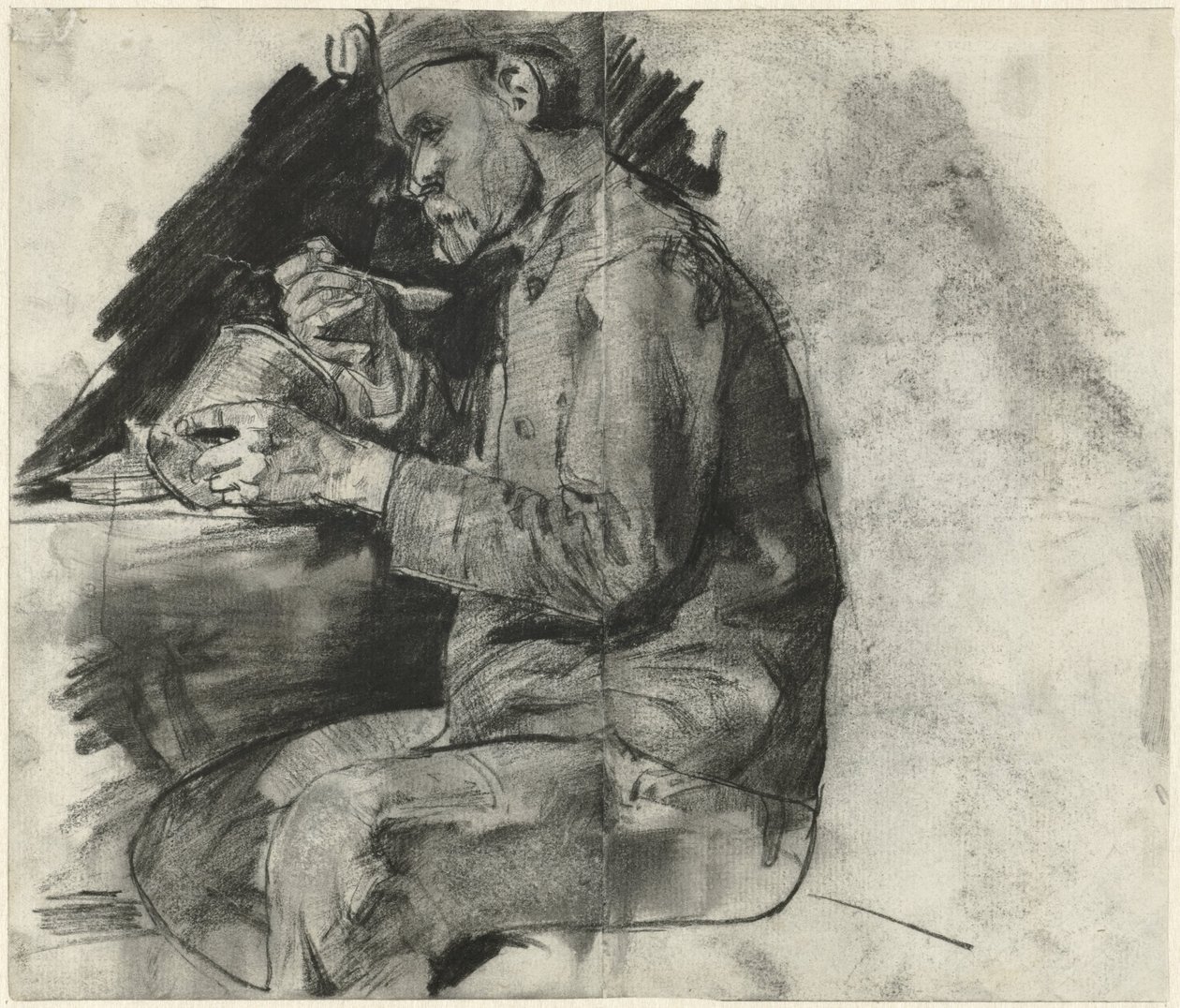 Soldat som sitter och äter av George Hendrik Breitner