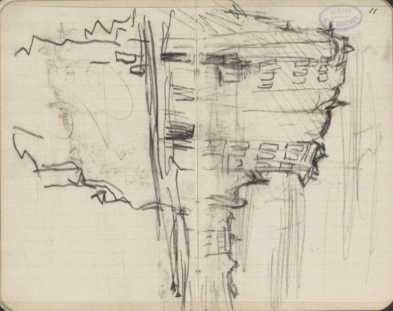 Stadsbild, möjligen Amsterdam av George Hendrik Breitner