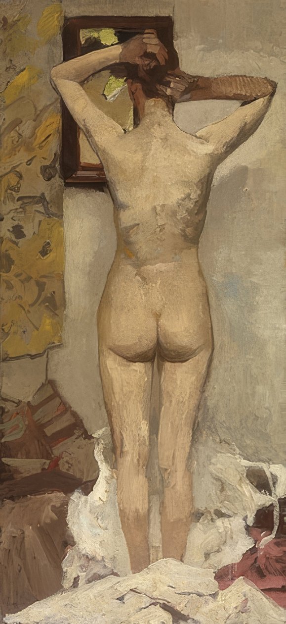 Stående naken. Omkring 1893 av George Hendrik Breitner