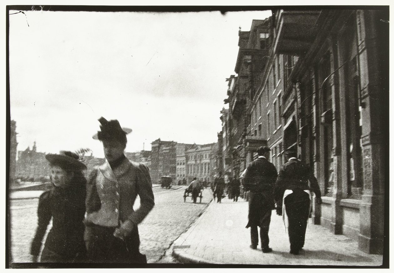 Gatuvy från Rokin i Amsterdam av George Hendrik Breitner
