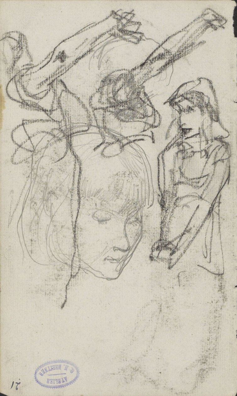 Studieblad med kvinnor av George Hendrik Breitner