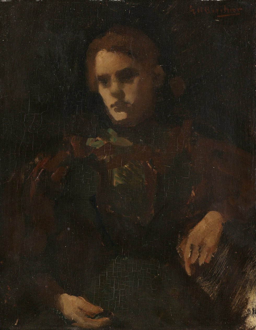 Studera efter modellen (Geesje Kwak?) av George Hendrik Breitner