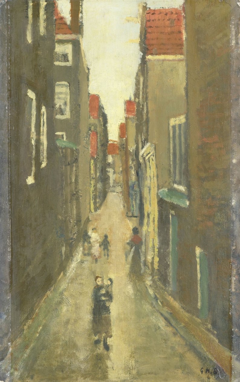 Baanbrugsteeg ser från Haarlemmerdijk mot Vinkenstraat och Brouwersgracht av George Hendrik Breitner