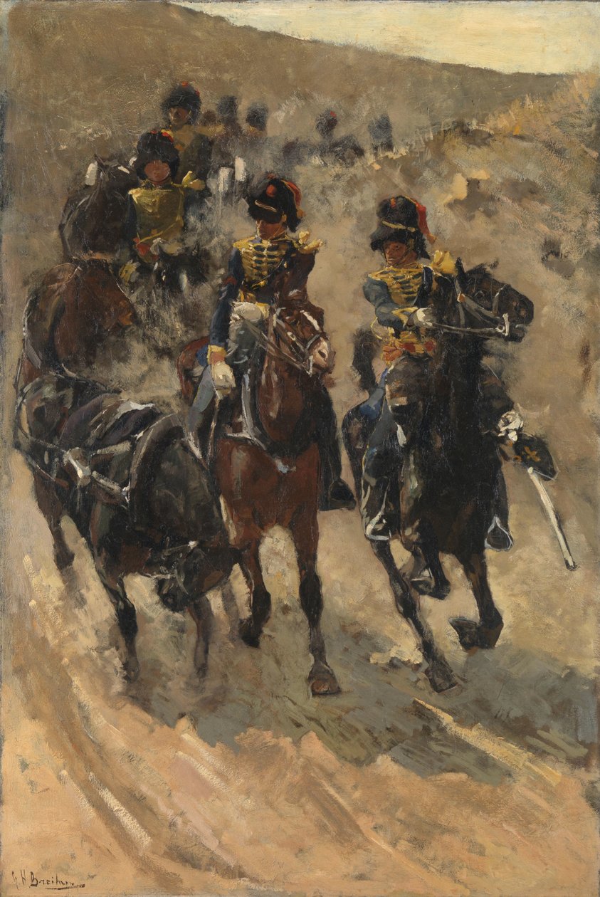 De gula ryttarna Hästartilleri av George Hendrik Breitner