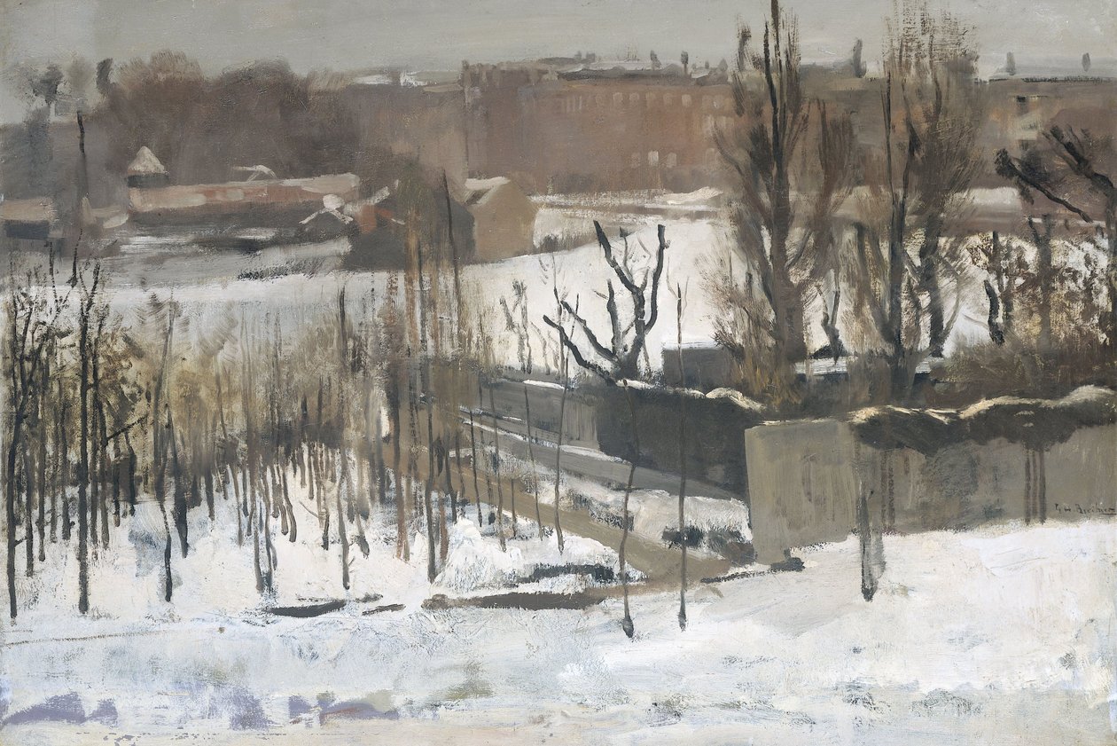 Utsikt över Oosterpark i Amsterdam i snön, 1892 av George Hendrik Breitner