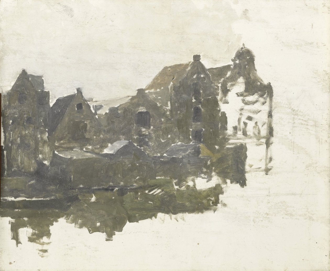 Lager på Teertuinen på Prinseneiland, Amsterdam av George Hendrik Breitner