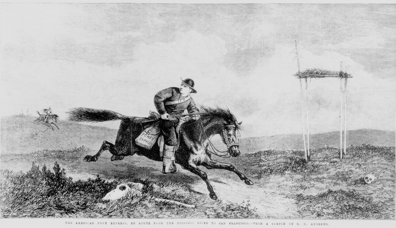 American Pony Express, på väg från Missourifloden till San Francisco av George Henry Andrews