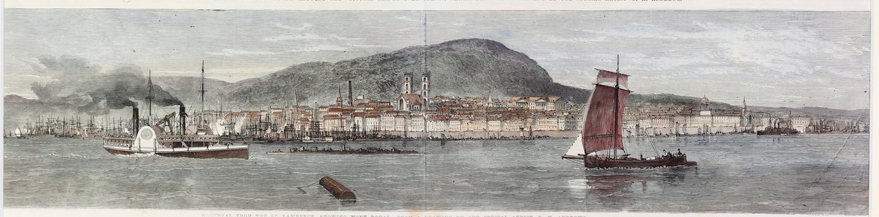 Utsikt över staden Montreal, Kanada East av George Henry Andrews