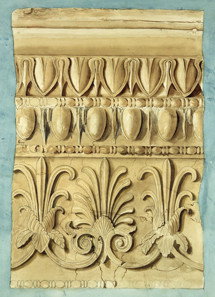 Architectural Fragment, 1837 (wc på papper) av George Henry Bailey