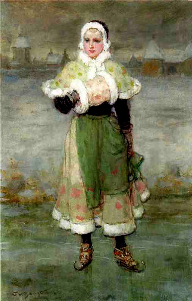 En holländsk skridskoåkare av George Henry Boughton