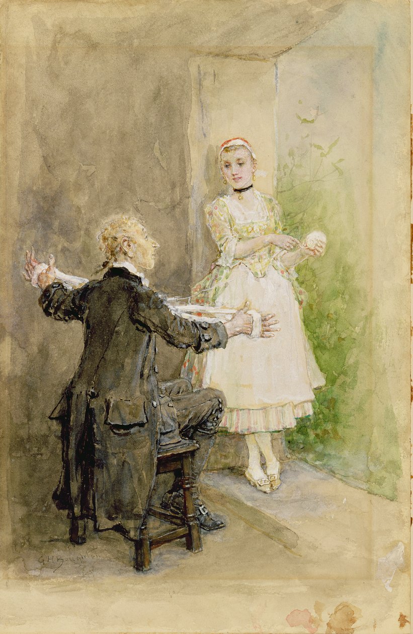 Ichabod Crane och Katrin Van Tassel, c.1893 av George Henry Boughton
