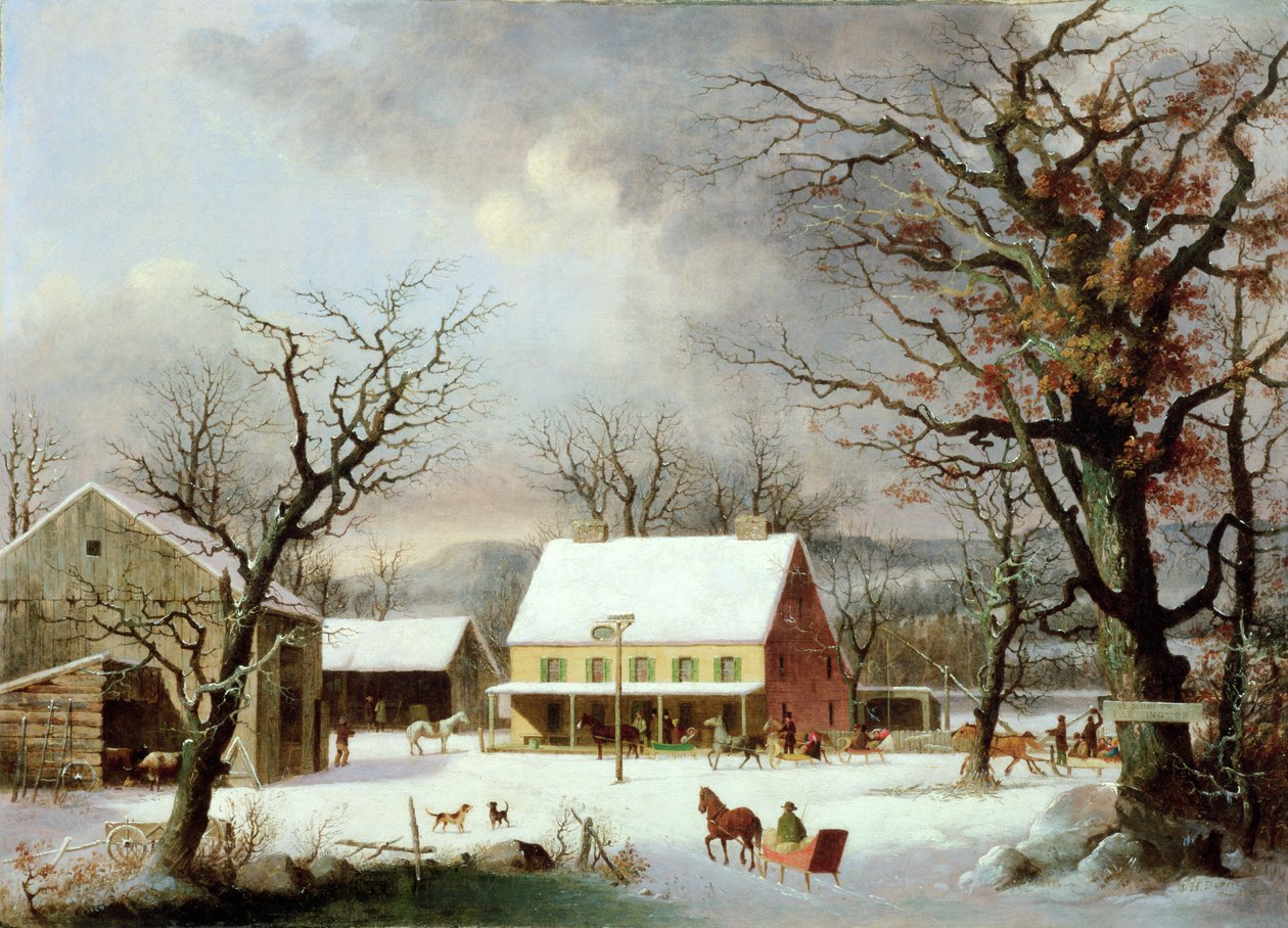 Seven Miles to Farmington, ca 1853 av George Henry Durrie