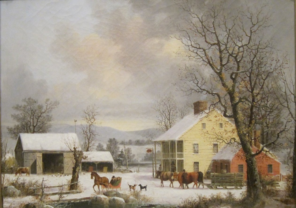 Vinter på landet (1857) av George Henry Durrie