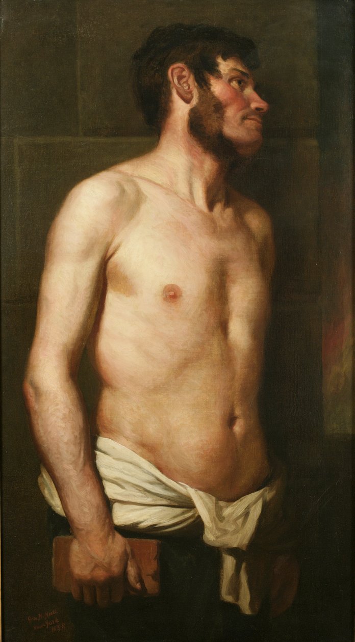 Dead Rabbit (studie av naken eller studie av en irländare), 1858 av George Henry Hall