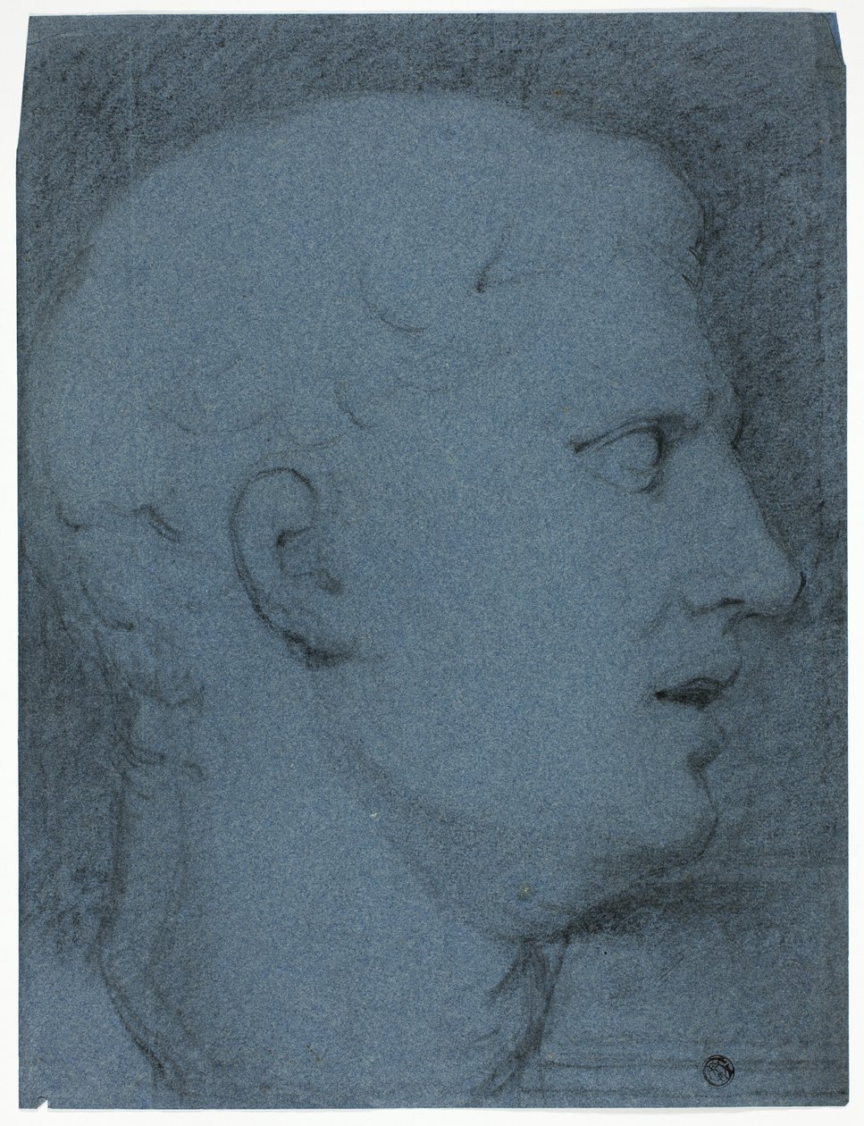 Profil av huvud efter avgjutning (recto och verso) av George Henry Harlow