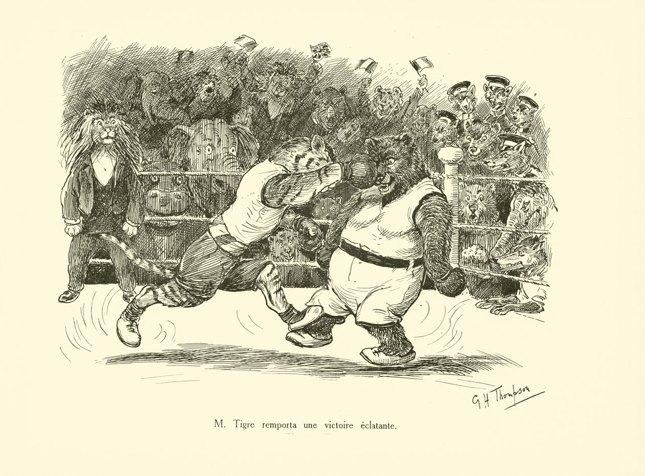 M Tigre vann en överväldigande seger (litografi) av George Henry Thompson