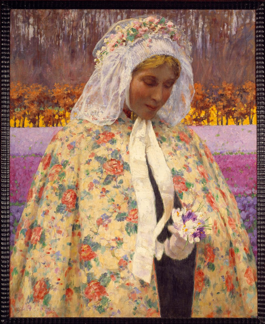 La Mariie-målning av George Hitchcock (1850-1913) (ec.amer) 1906 privat samling av George Hitchcock