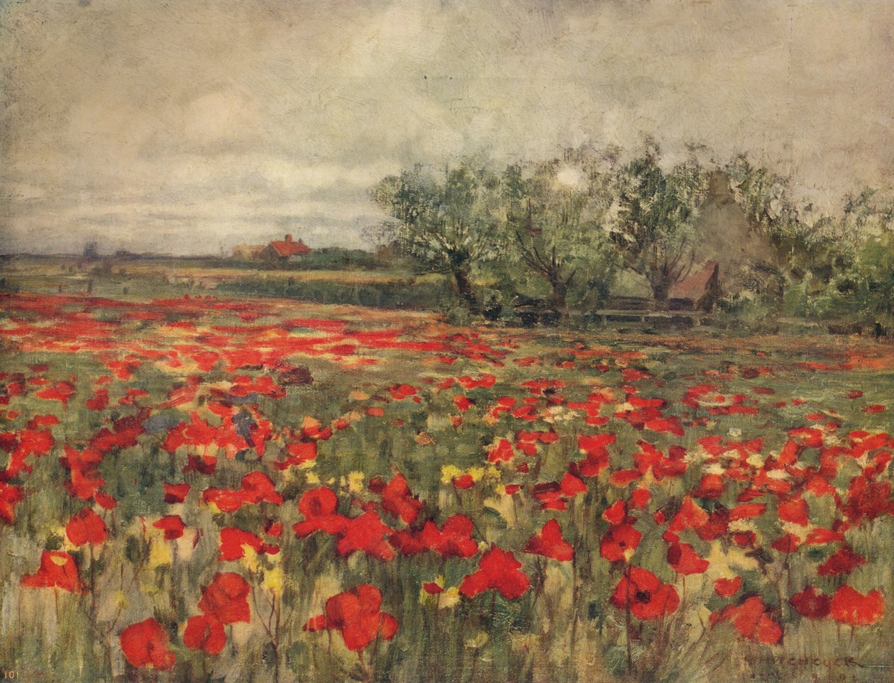 Vallmofältet, c1900, c1915 av George Hitchcock