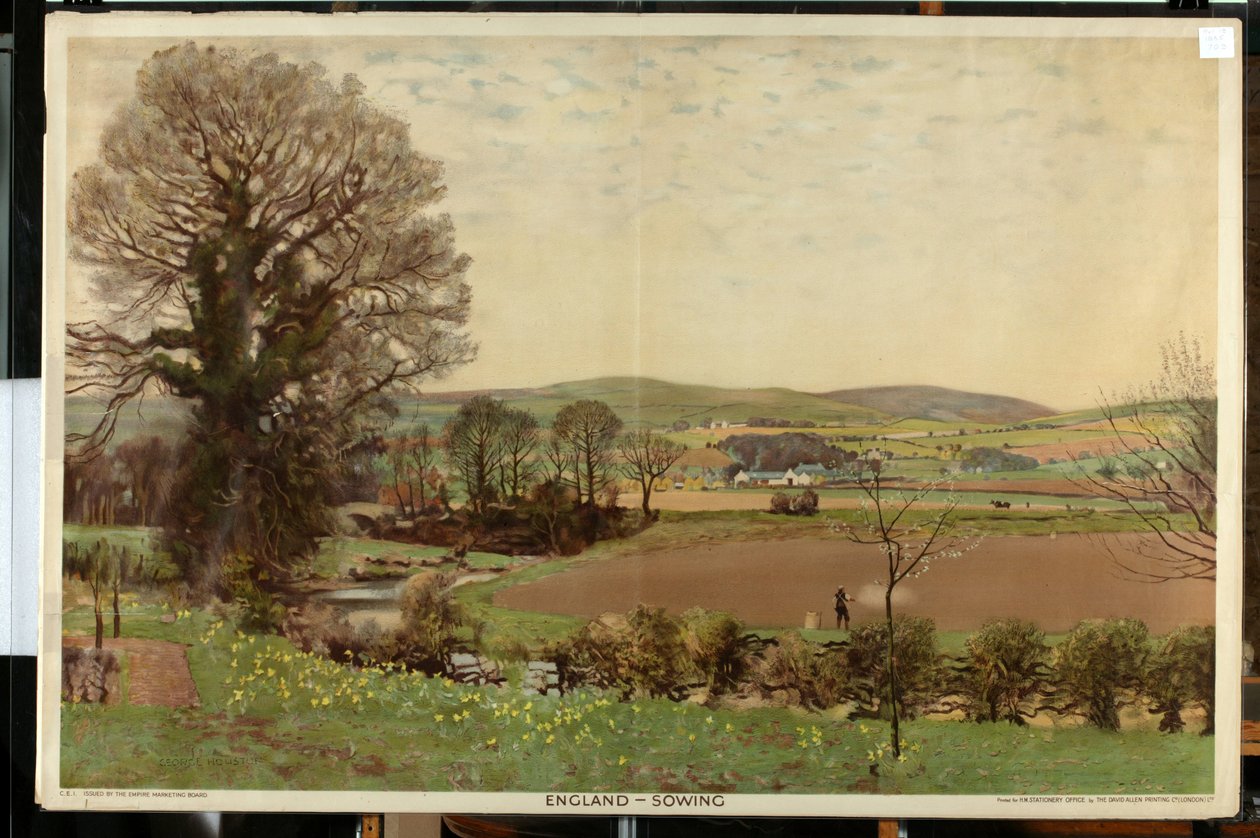 England - Sådd, från serien "The Home Countries First" (färg litho) av George Houston
