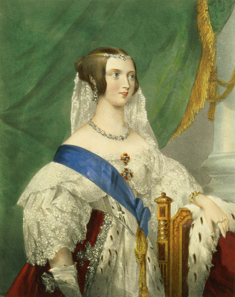 Hennes nådigaste majestät, drottning Victoria (1819-1901), graverad av James Henry Lynch (fl.1815-68). av George Howard